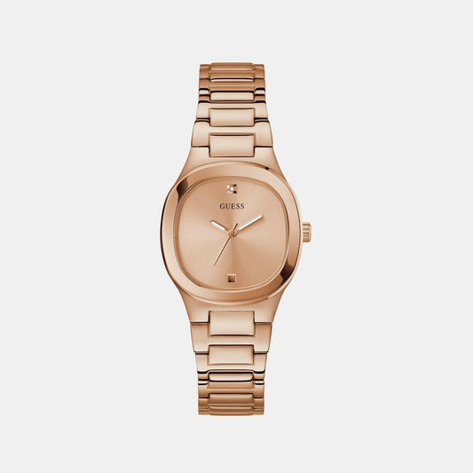 Female Rose Gold Analog Stainless Steel Watch GW0615L3