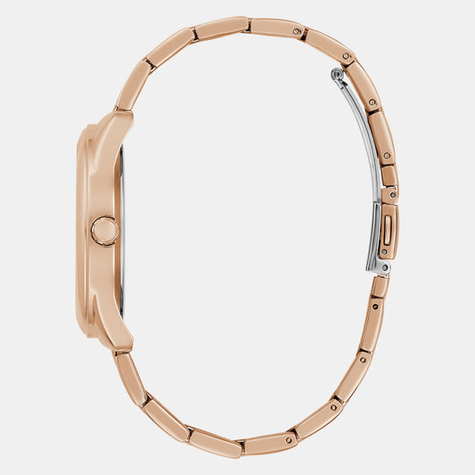 Cubed Women Quartz Brown Dial Analog Stainless Steel Watch GW0607L3 Guess 40 mm Round Quartz watch