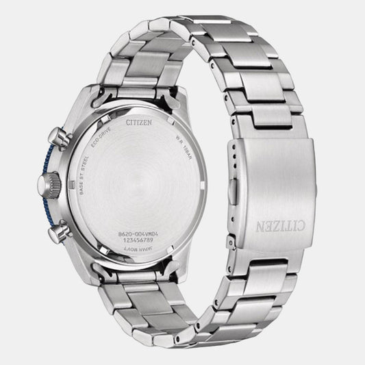 Eco-Drive Men Eco-Drive White Dial Chronograph Stainless Steel Watch CA4554-84H Eco-Drive Men Eco-Drive White Dial Chronograph Stainless Steel Watch CA4554-84H