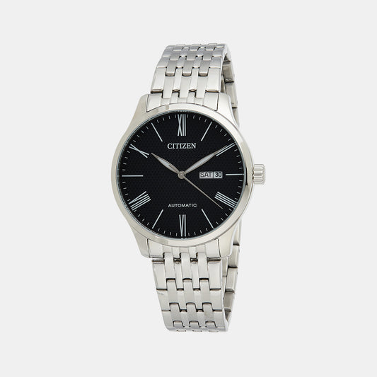 Male Black Analog Stainless Steel Watch NH8350-59E