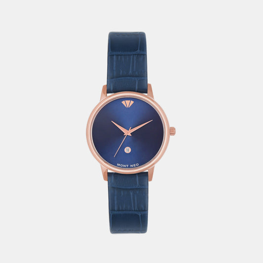 Female Blue Analog Leather Watch L1034E-L3305
