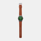Male Green Analog Leather Watch SKW6908