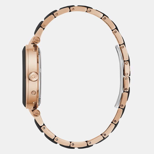 Illusion Women Quartz Black Dial Analog Stainless Steel Watch Y92004L2MF GC 37 mm Round Quartz watch