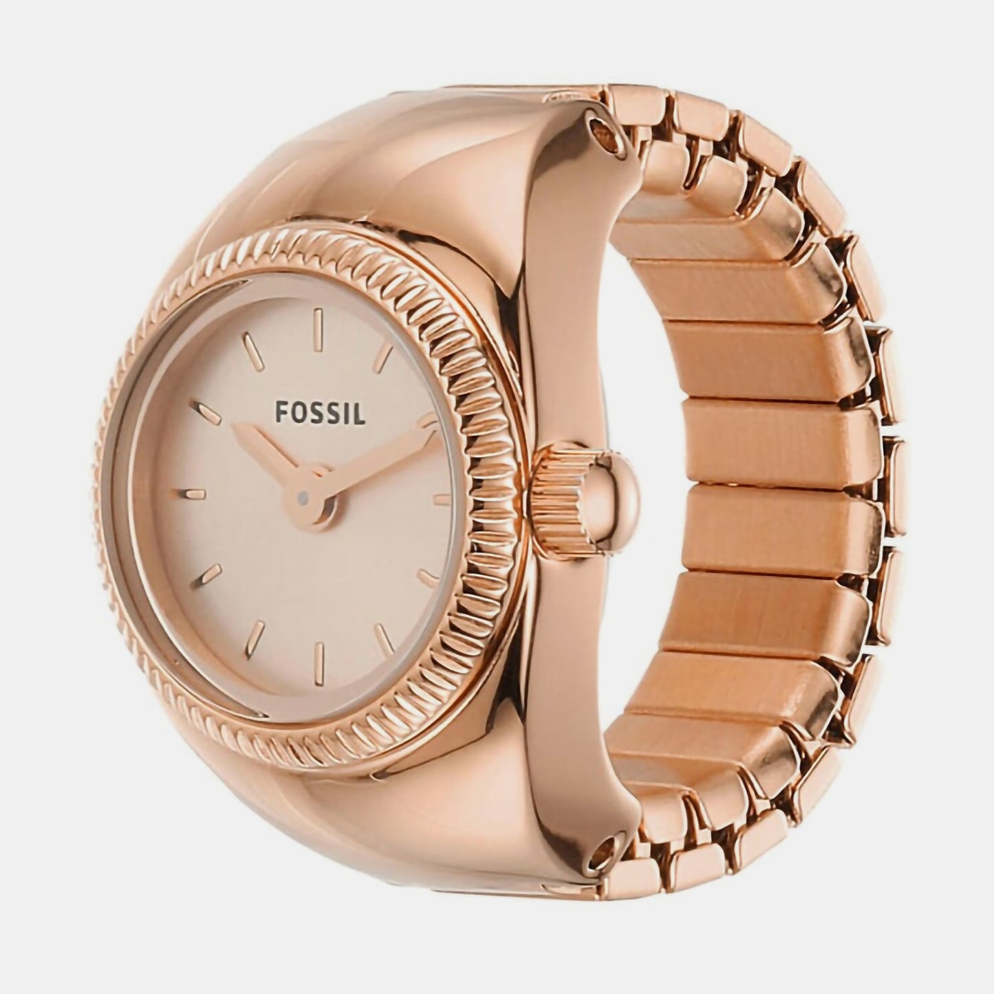 Female Rose Gold Analog Stainless Steel Watch Ring ES5247