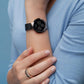 Female Black Chronograph Stainless Steel Watch 35036-166