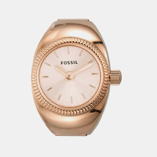 Female Rose Gold Analog Stainless Steel Watch Ring ES5247