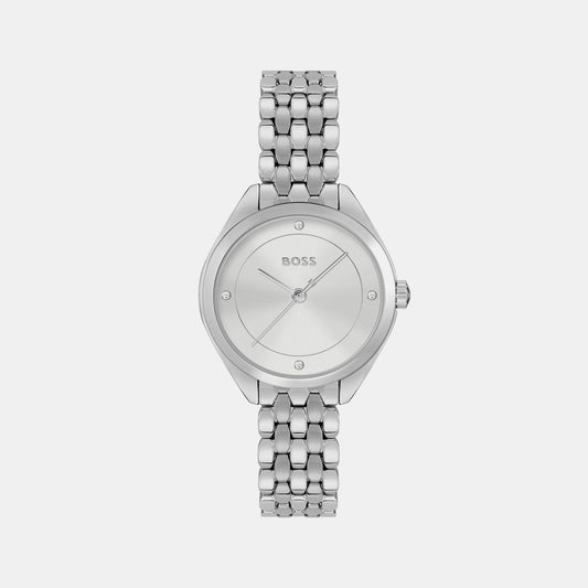 Mae Female Silver Analog Stainless Steel Watch 1502722
