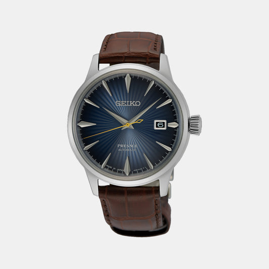 Presage Male Blue Automatic Leather Watch SRPK15J1