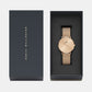 Petite Unisex Rose Gold Analog Stainless Steel Watch DW00100472K