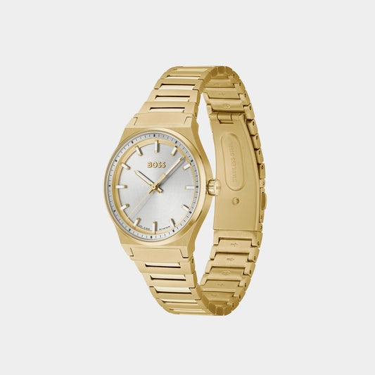 Candor Women Quartz Silver Dial Analog Stainless Steel Watch 1502738 Boss 35 mm Round Quartz watch