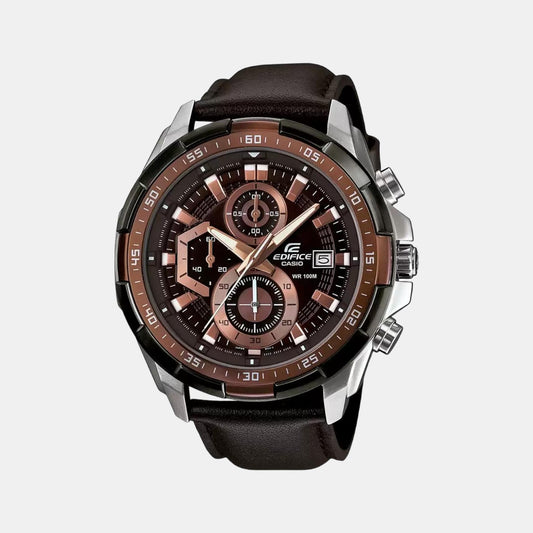 Edifice Male Leather Chronograph Watch EX194