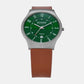 Male Green Analog Leather Watch SKW6908