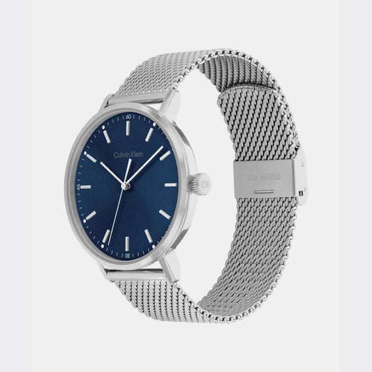 Modern Men Quartz Blue Dial Analog Mesh Watch 25200045 Calvin Klein 42 mm Round Quartz watch