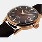 Presage Male Brown Analog Leather Kinetic Watch SRPB46J1