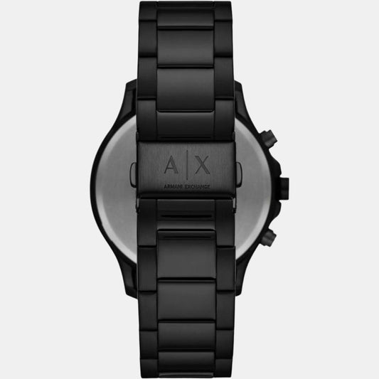 Hampton Men Quartz Black Dial Chronograph Stainless Steel Watch AX2429 Armani Exchange 46 mm Round Quartz watch
