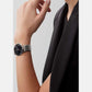 Female Black Analog Stainless Steel Watch L48664516