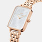 Quadro Female Mother Of Pearl Analog Stainless Steel Watch DW00100620K