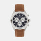 Heritage Male Blue Chronograph Leather Watch 3650181