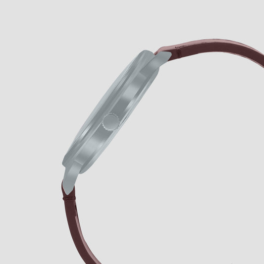 Enticer Men Quartz Purple Dial Analog Leather Watch A2012 Casio 49 mm Round Quartz watch