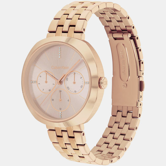 Shape Women Quartz Gold Dial Multi-Function Stainless Steel Watch 25200419 Calvin Klein 39 mm Round Quartz watch