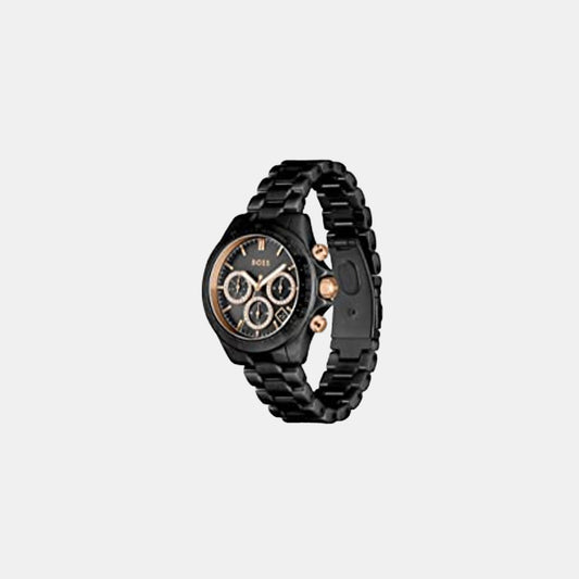 Novia Women Quartz Black Dial Chronograph Stainless Steel Watch 1502633 Novia Women Quartz Black Dial Chronograph Stainless Steel Watch 1502633