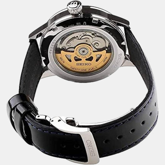 Presage Men Automatic Blue Dial Analog Leather Watch SSA343J1 Seiko 41 mm Round Automatic watch