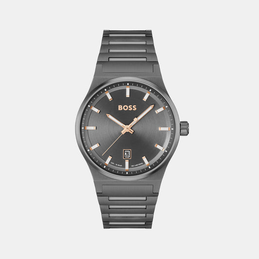 Candor Male Grey Analog Stainless Steel Watch 1514078