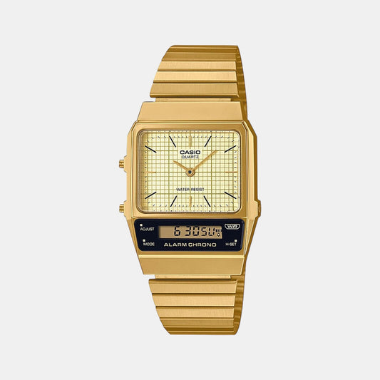 Vintage Male Analog-Digital Stainless Steel Watch D282
