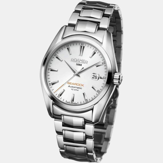 Searock Automatic Men Automatic White Dial Analog Stainless Steel Watch 210633 41 25 20 roamer-stainless-steel-white-analog-male-watch-210633-41-25-20