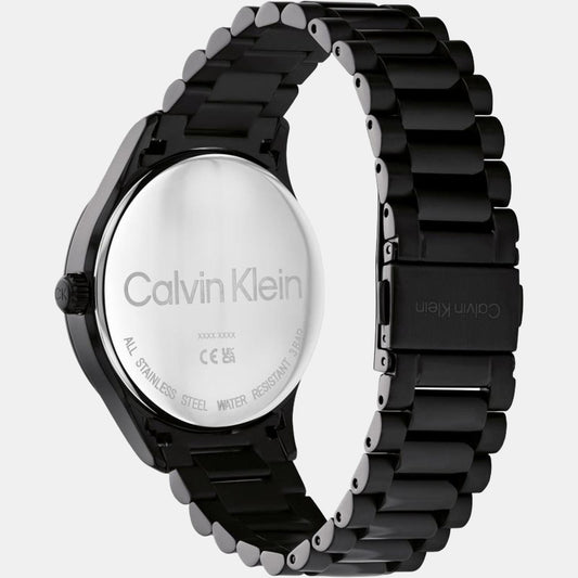 Ck Iconic Unisex Quartz Black Dial Analog Stainless Steel Watch 25200040 Calvin Klein 40 mm Round Quartz watch