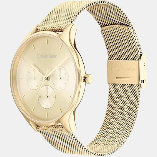 Timeless Women Quartz Yellow Dial Multi-Function Stainless Steel Watch 25200103 Calvin Klein 38 mm Round Quartz watch
