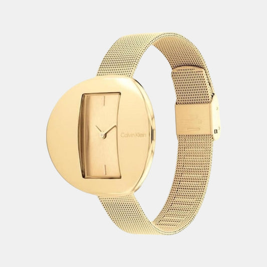 Female Gold Analog Stainless Steel Watch 25200146