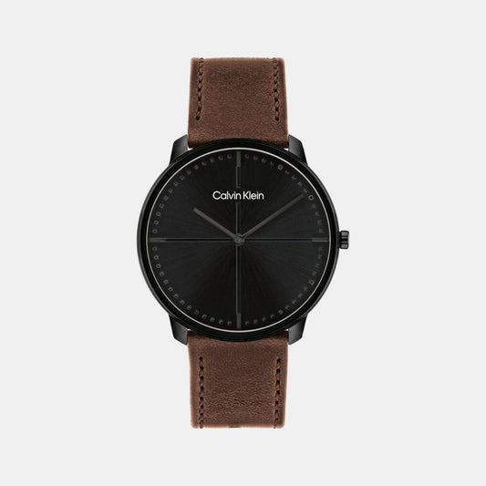 Male Analog Leather Watch 25200155