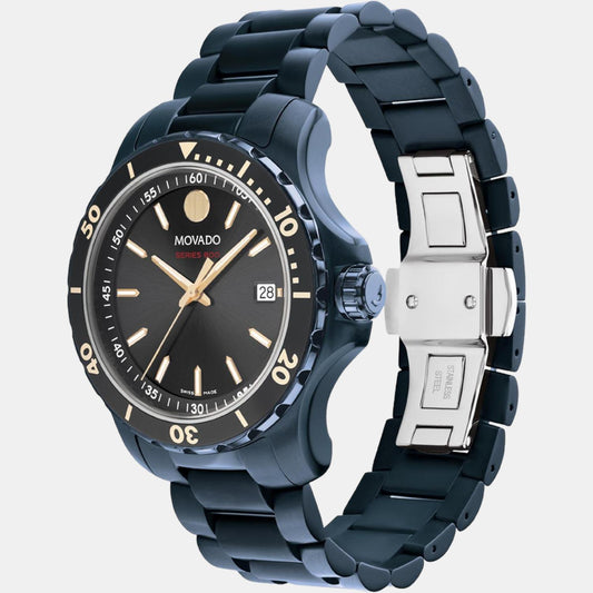 Series 800 Men Quartz Black Dial Analog Stainless Steel Watch 2600160 movado-stainless-steel-black-analog-men-watch-2600160