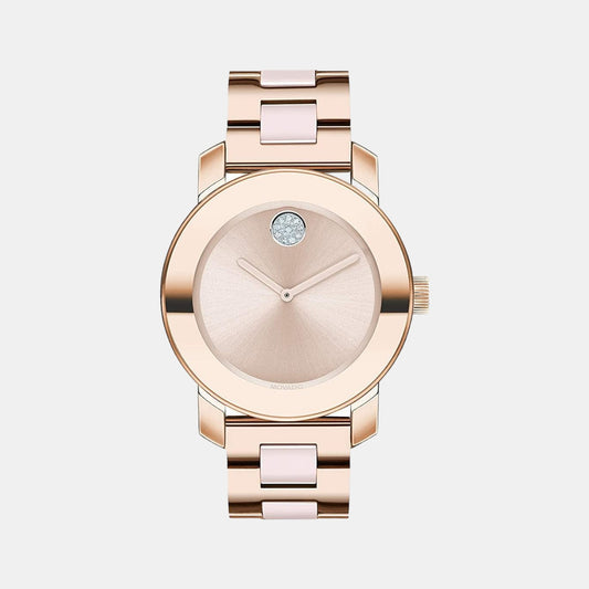 Female Rose Gold Analog Stainless Steel Watch 3600639
