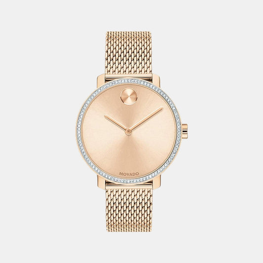 Female Rose Gold Analog Stainless Steel Watch 3600657