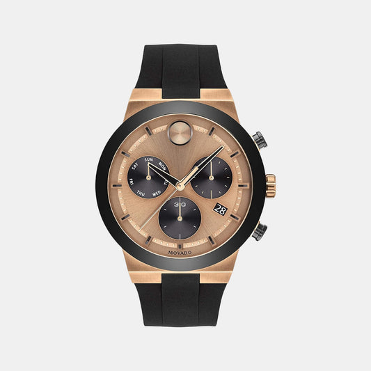 Male Brown Chronograph Leather Watch 3600711