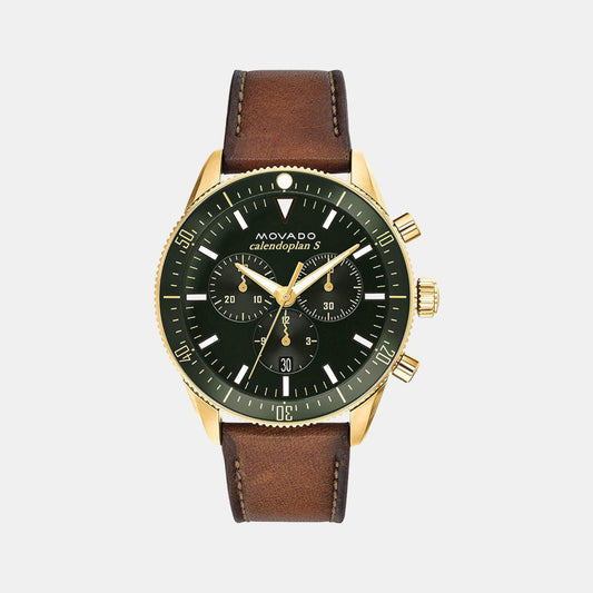 Heritage Series Male Leather Chronograph Watch 3650062
