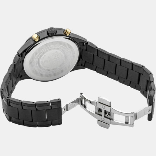 Superior Chrono Men Quartz Black Dial Analog Stainless Steel Watch 508837 45 85 50 roamer-stainless-steel-black-analog-men-watch-508837-45-85-50