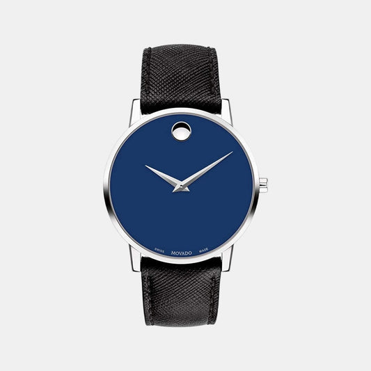 Male Blue Analog Leather Watch 607197