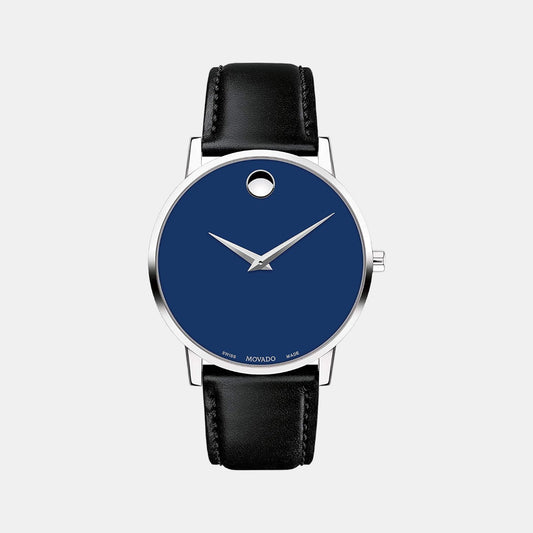 Male Blue Analog Leather Watch 607270