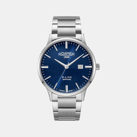 Male Blue Analog Stainless Steel Watch 718833 41 45 70