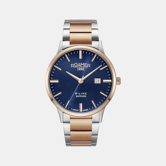 Male Blue Analog Stainless Steel Watch 718833 47 45 70