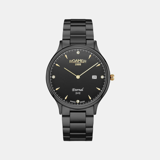 Male Black Analog Stainless Steel Watch 863833 45 55 50