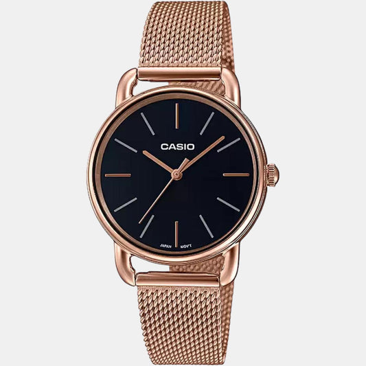 Enticer Women Quartz Black Dial Analog Stainless Steel Watch A1794 Casio 37 mm Round Quartz watch