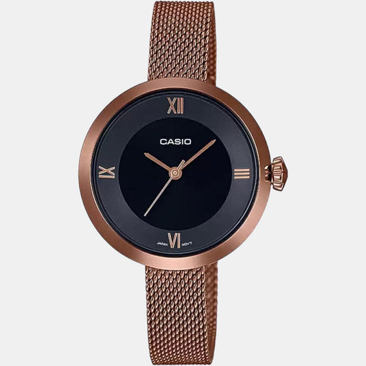 Enticer Women Quartz Black Dial Analog Stainless Steel Watch A1853 Casio 32 mm Round Quartz watch