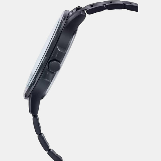 Enticer Men Quartz Black Dial Analog Stainless Steel Watch A1979 Casio 45 mm Round Quartz watch