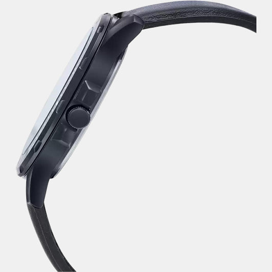 Enticer Men Quartz Black Dial Analog Leather Watch A1981 Casio 45 mm Round Quartz watch