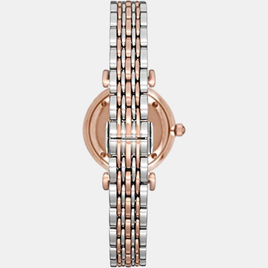 Gianni T-Bar Women Quartz Pink Dial Analog Stainless Steel Watch AR11223 Emporio Armani Women Round Pink watch
