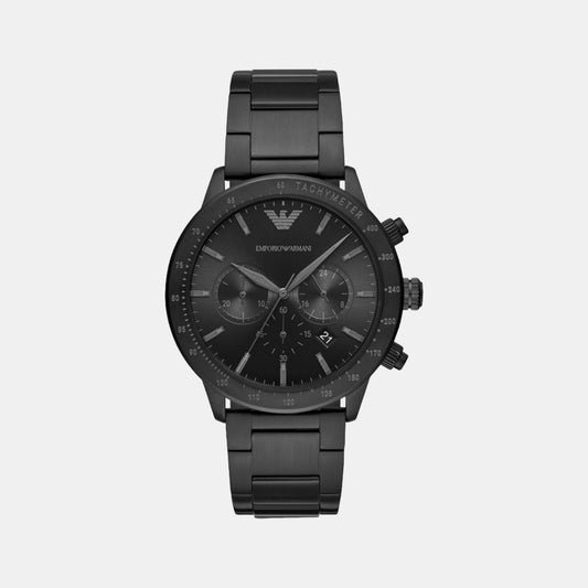 Male Black Stainless Steel Chronograph Watch AR11242